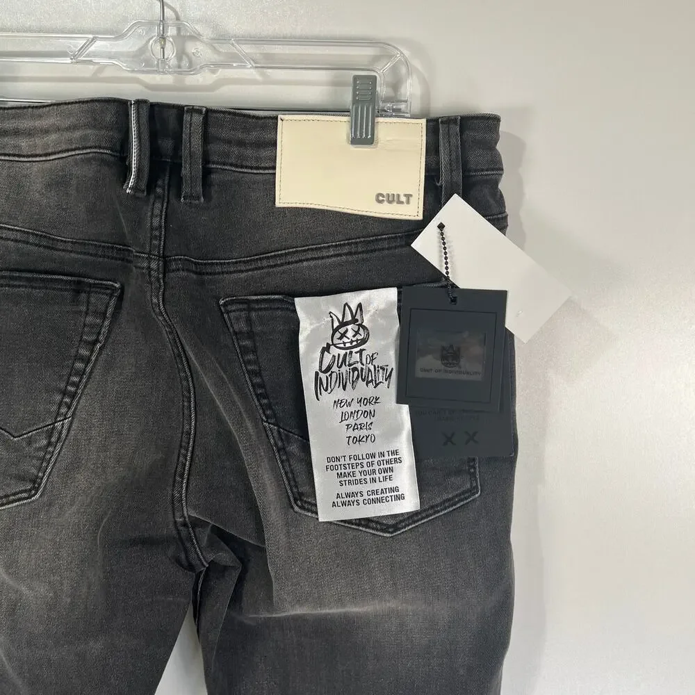 Cult of Individuality Punk Distressed Super Skinny Jeans Men's